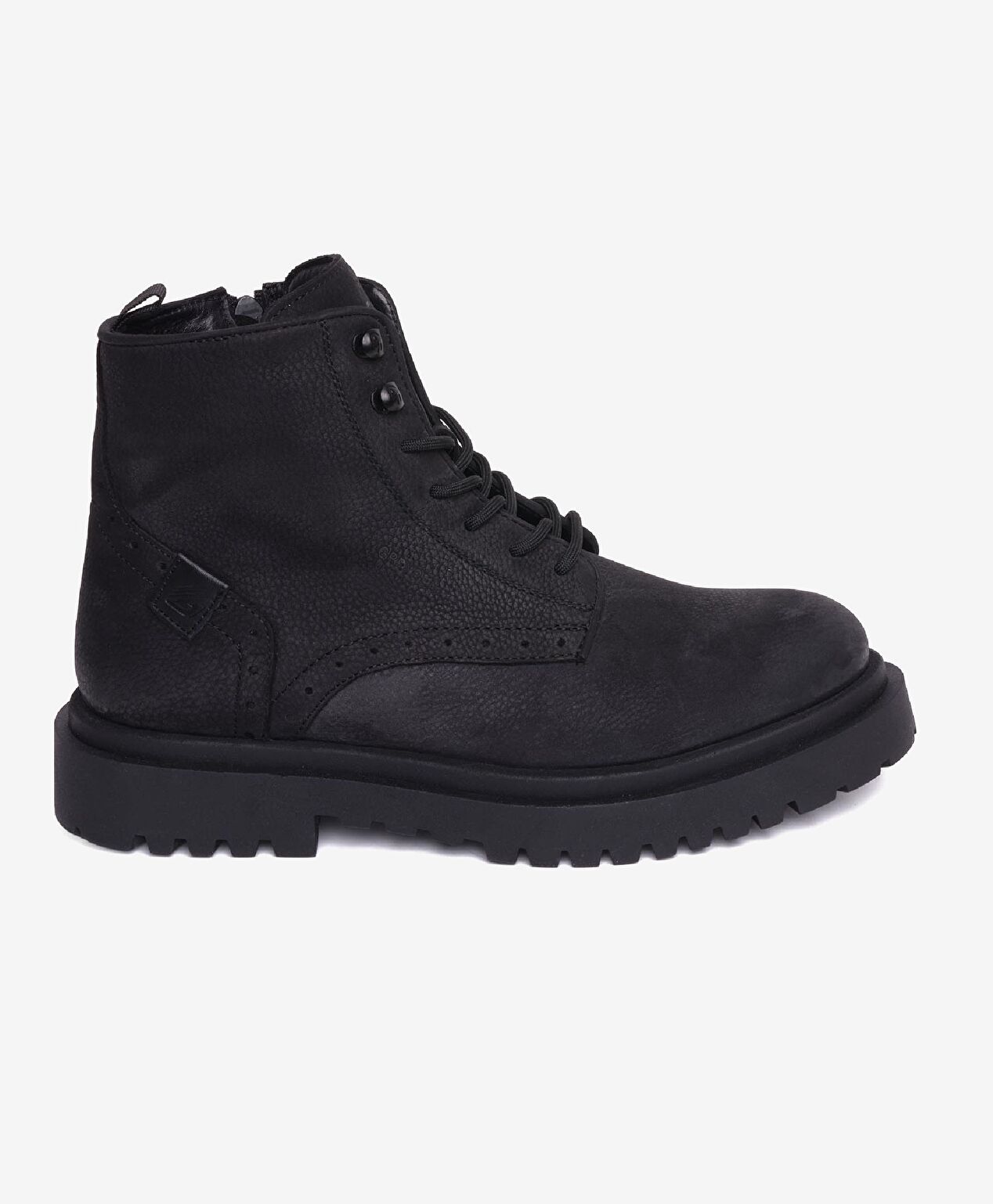 Erkek Siyah Hakiki Deri Klasik Bot - 1