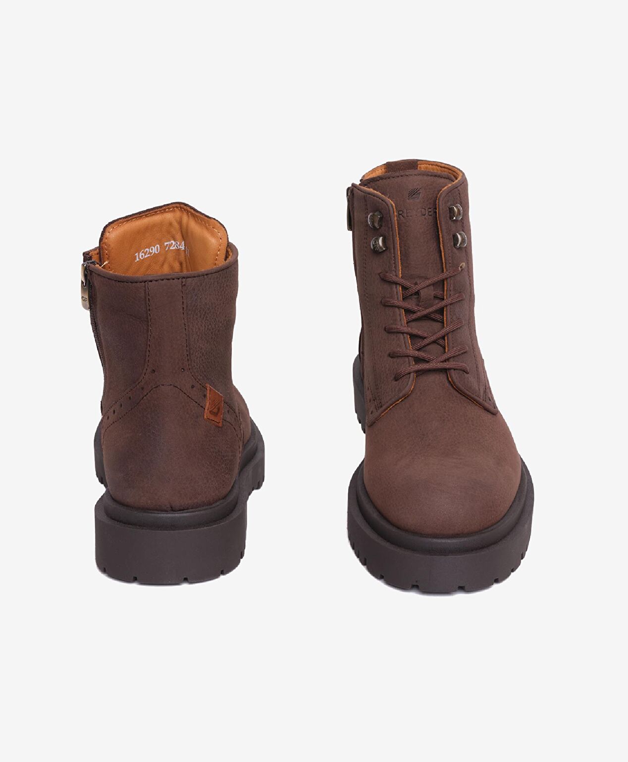 Erkek Kahverengi Hakiki Deri Klasik Bot - 7