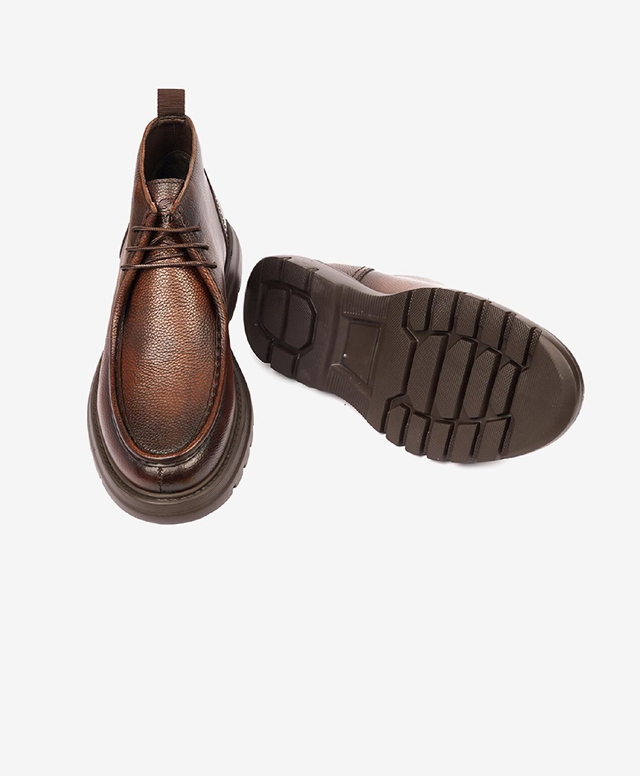 Erkek Kahverengi Hakiki Deri Klasik Bot - 6