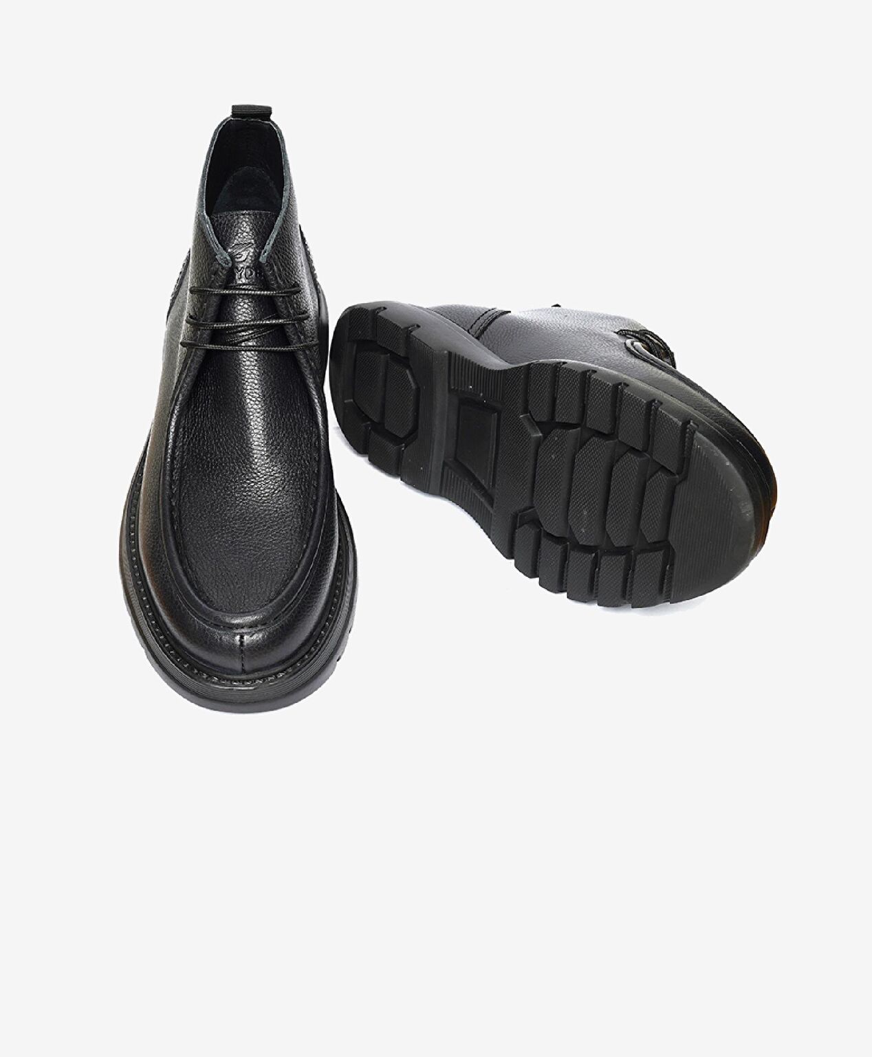 Erkek Siyah Hakiki Deri Klasik Bot - 6