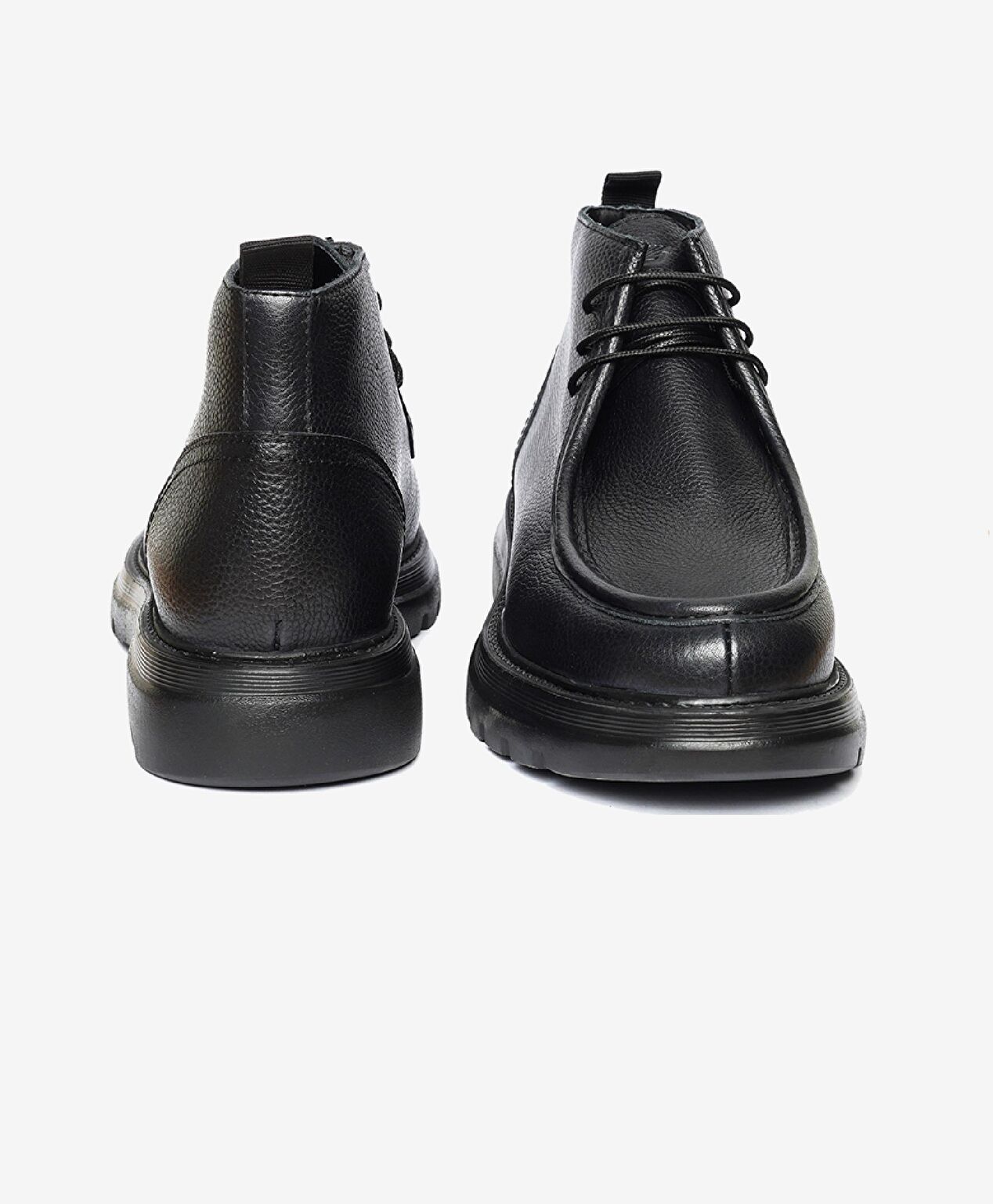Erkek Siyah Hakiki Deri Klasik Bot - 7
