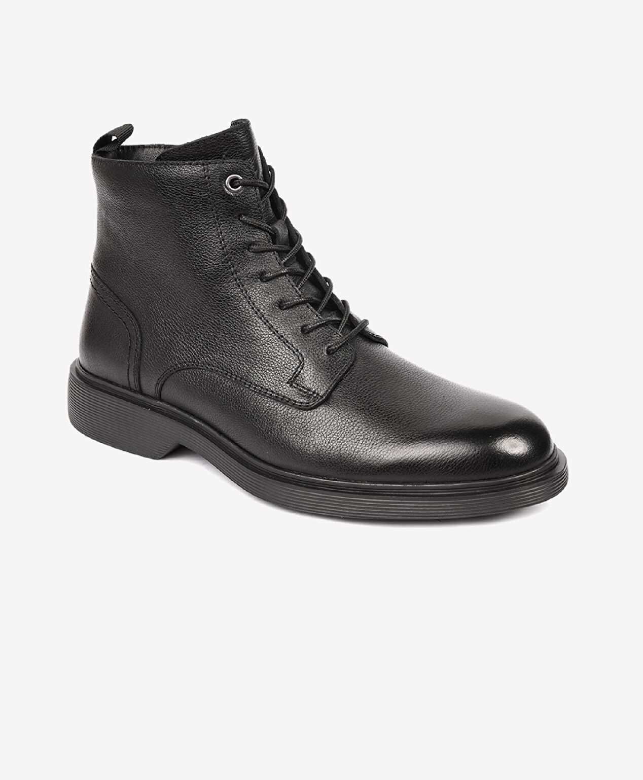 Erkek Siyah Hakiki Deri Klasik Bot - 2