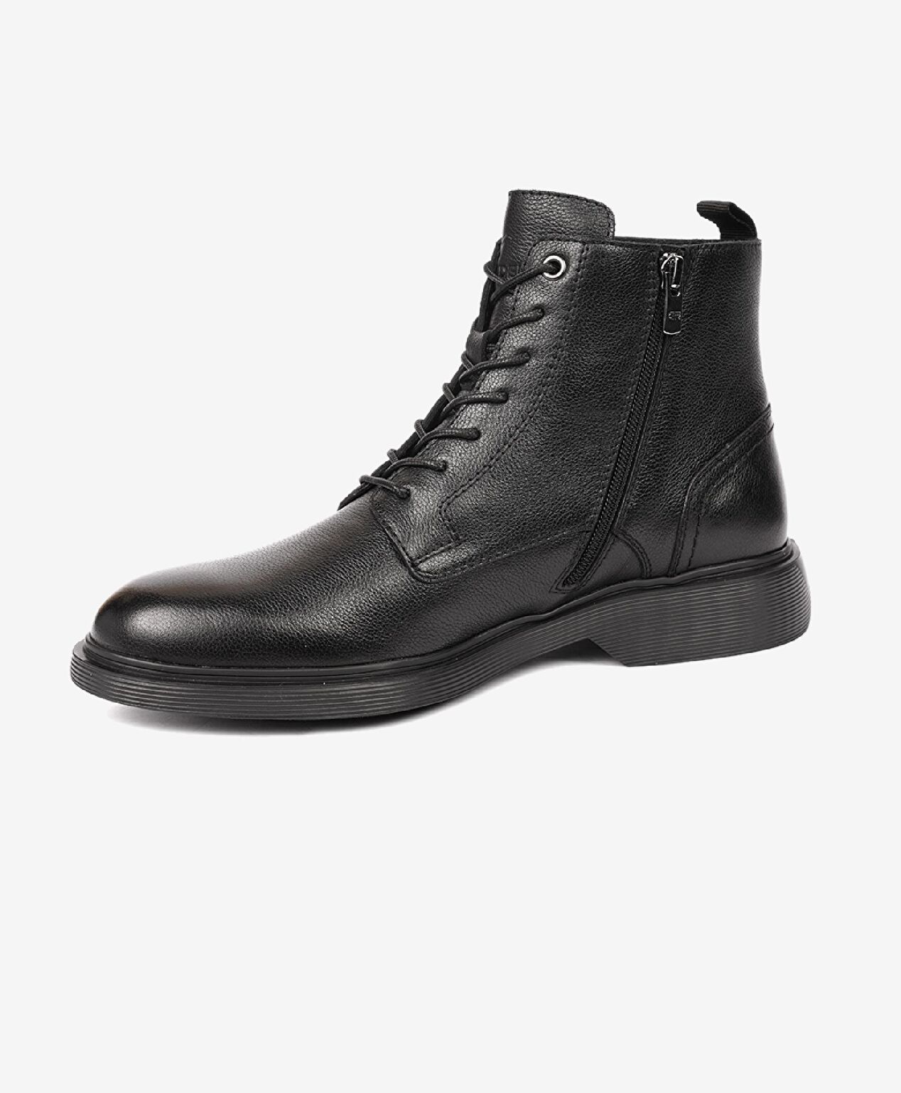 Erkek Siyah Hakiki Deri Klasik Bot - 3
