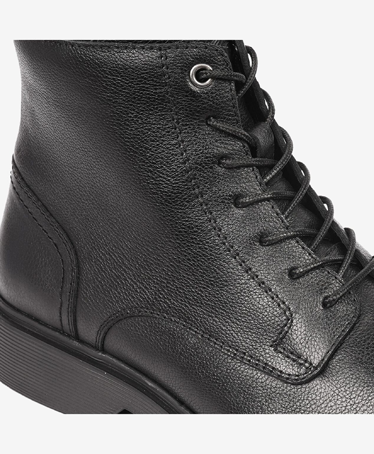 Erkek Siyah Hakiki Deri Klasik Bot - 5