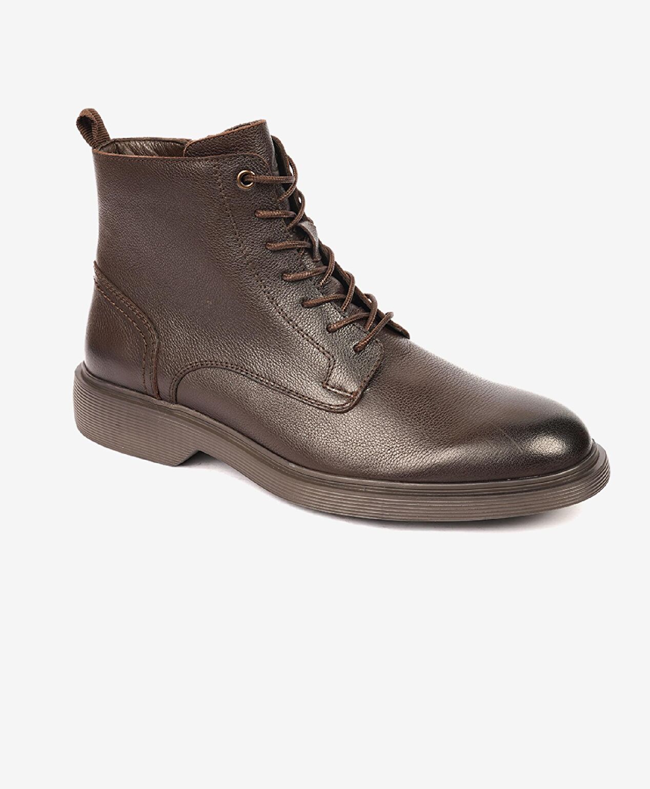 Erkek Kahverengi Hakiki Deri Klasik Bot - 2