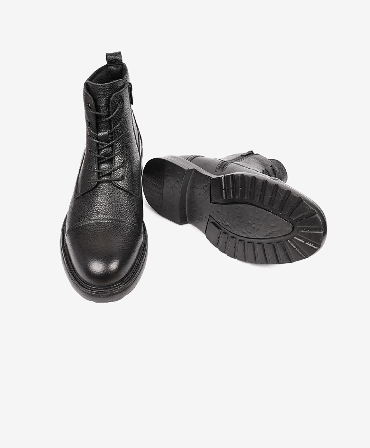 Erkek Siyah Hakiki Deri Günlük Bot - 6