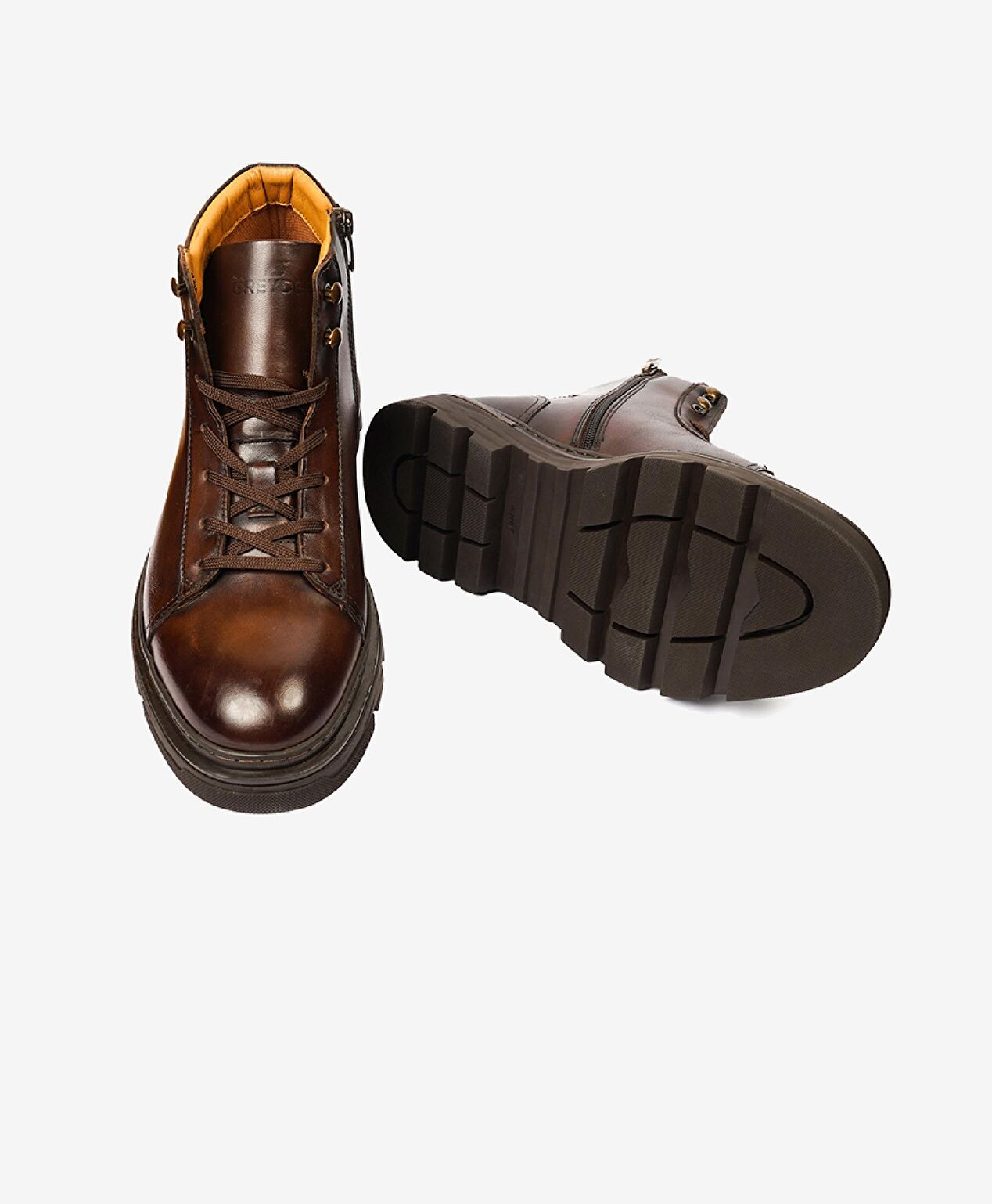 Erkek Kahverengi Hakiki Deri Günlük Bot - 6