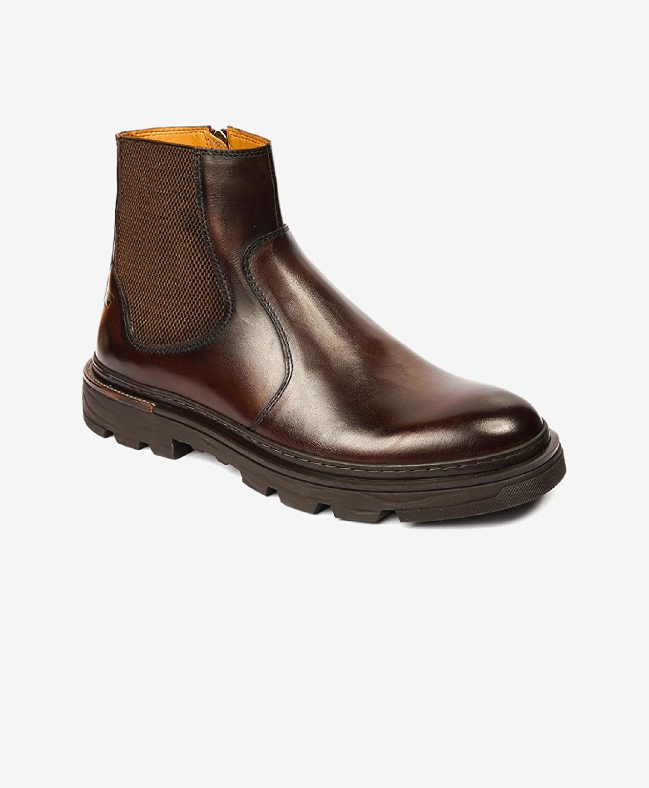 Erkek Kahverengi Hakiki Deri Chelsea Bot - 2