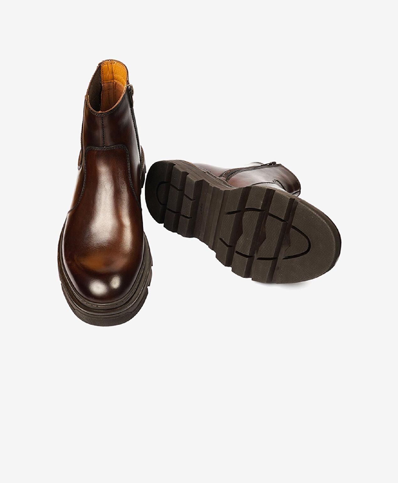 Erkek Kahverengi Hakiki Deri Chelsea Bot - 6