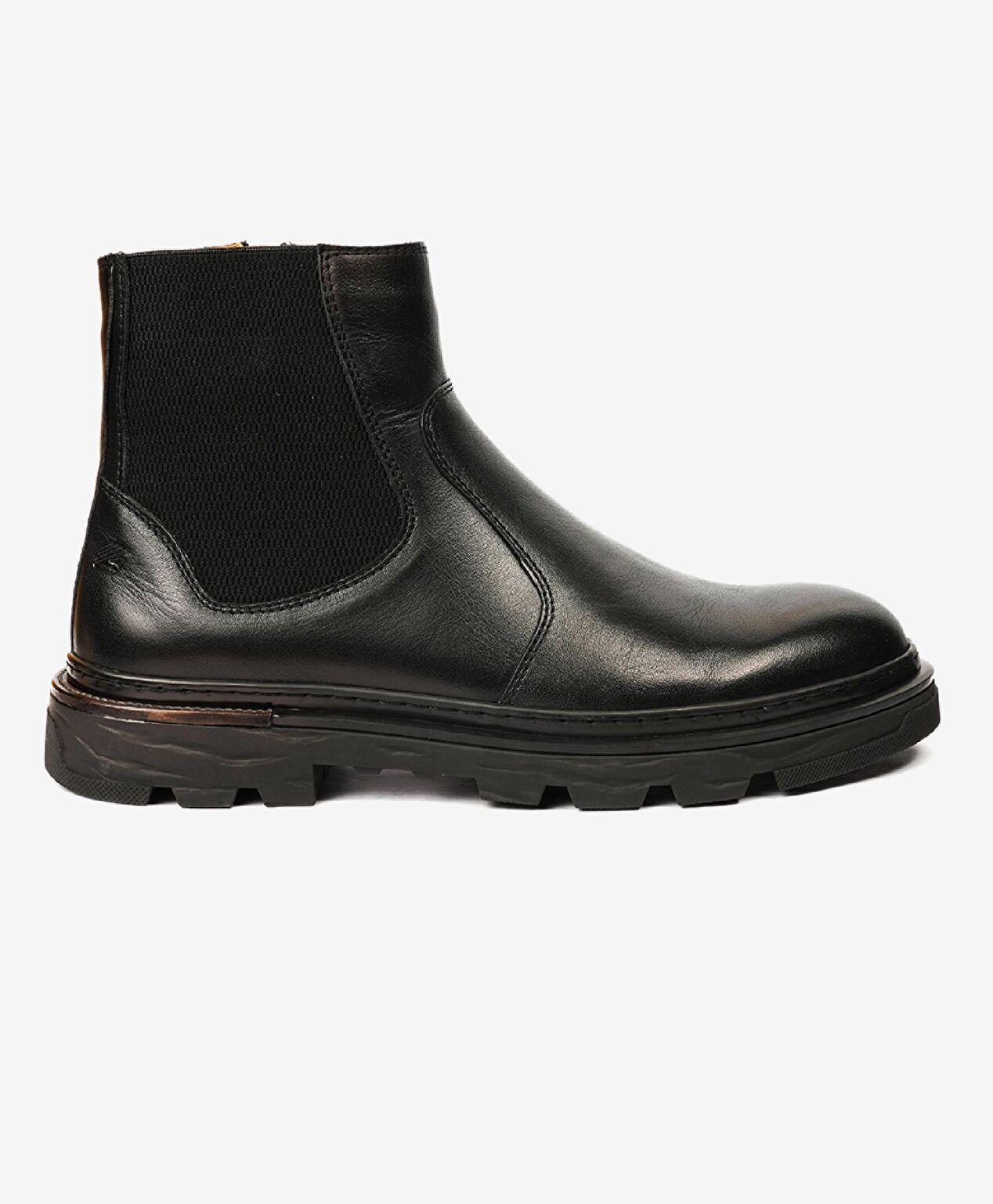 Erkek Siyah Hakiki Deri Chelsea Bot - 1