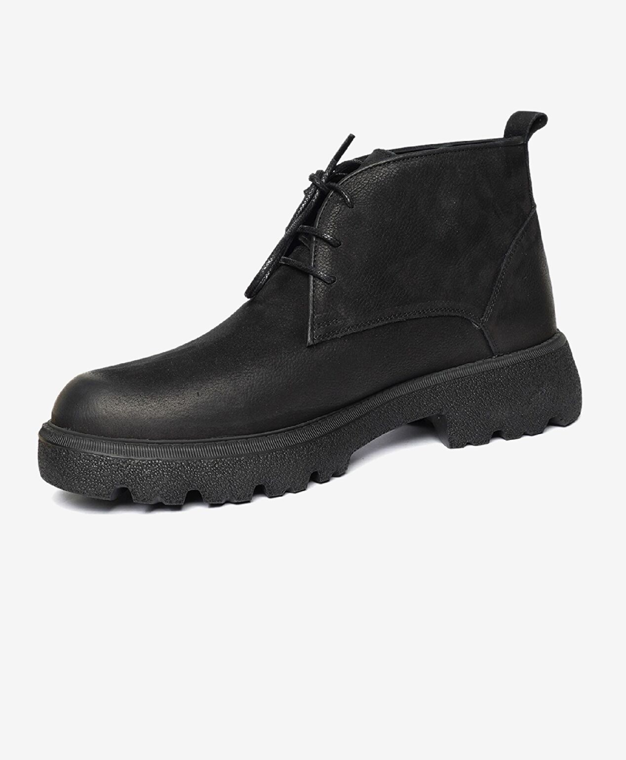 Erkek Siyah Nubuk Hakiki Deri Casual Bot - 3
