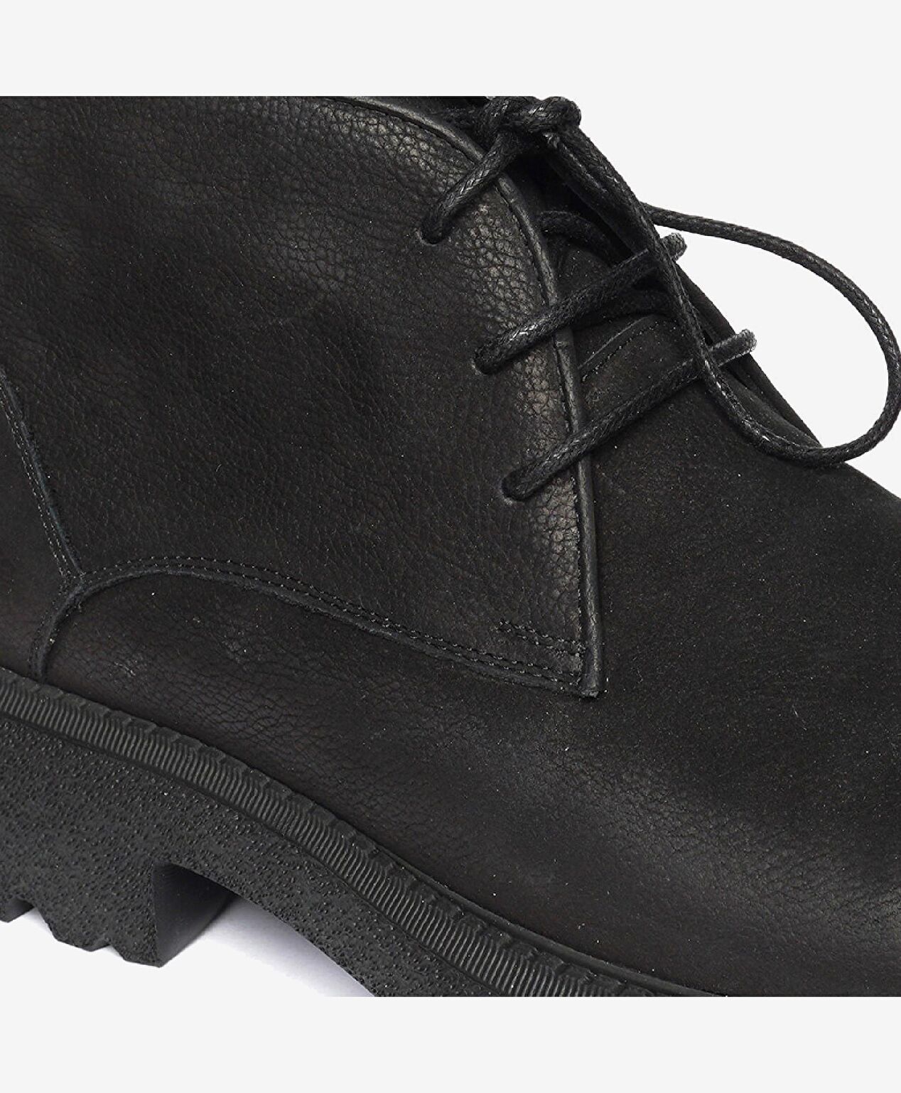 Erkek Siyah Nubuk Hakiki Deri Casual Bot - 5
