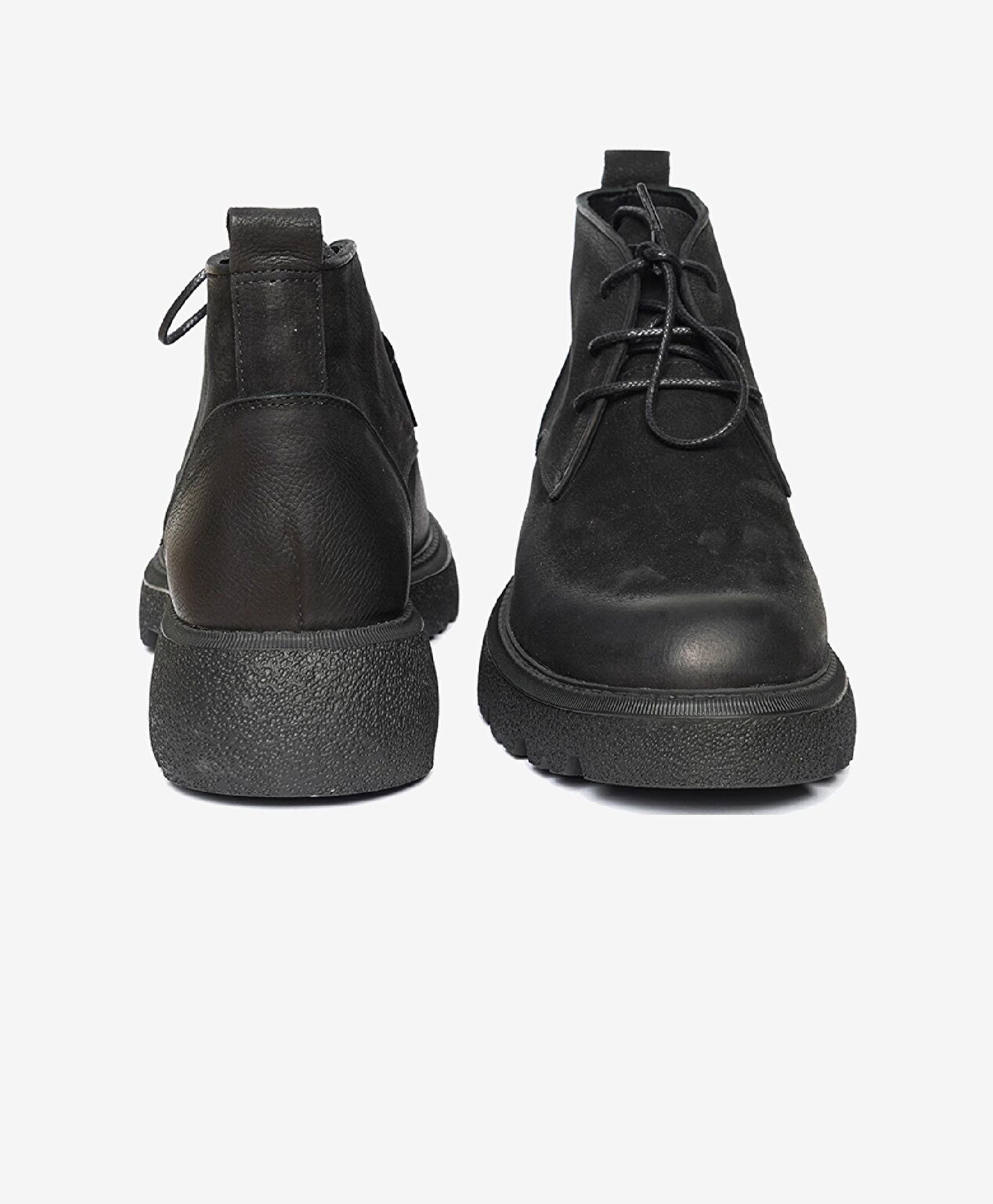 Erkek Siyah Nubuk Hakiki Deri Casual Bot - 7