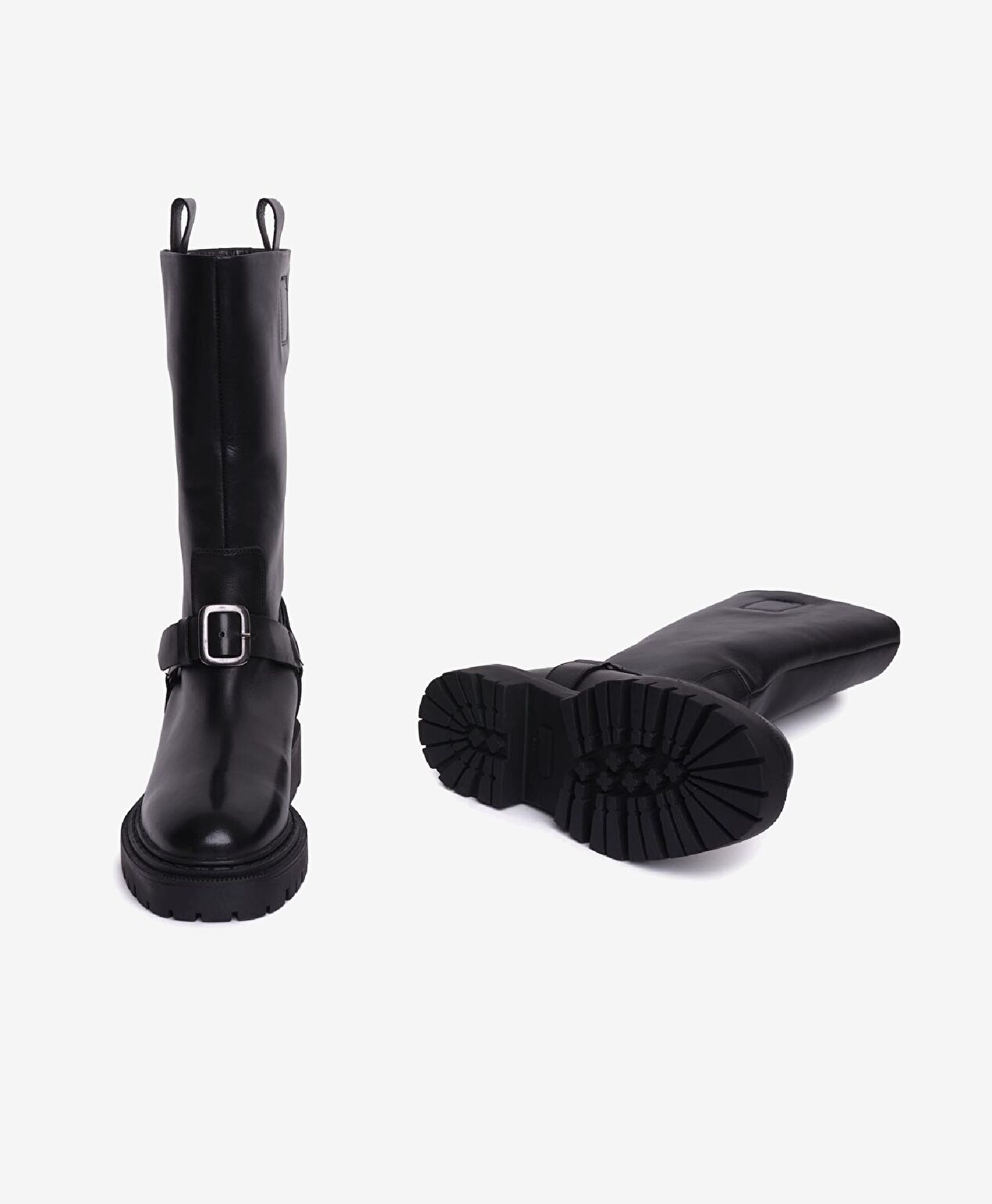 Kadın Siyah Hakiki Deri Topuklu Bot - 6