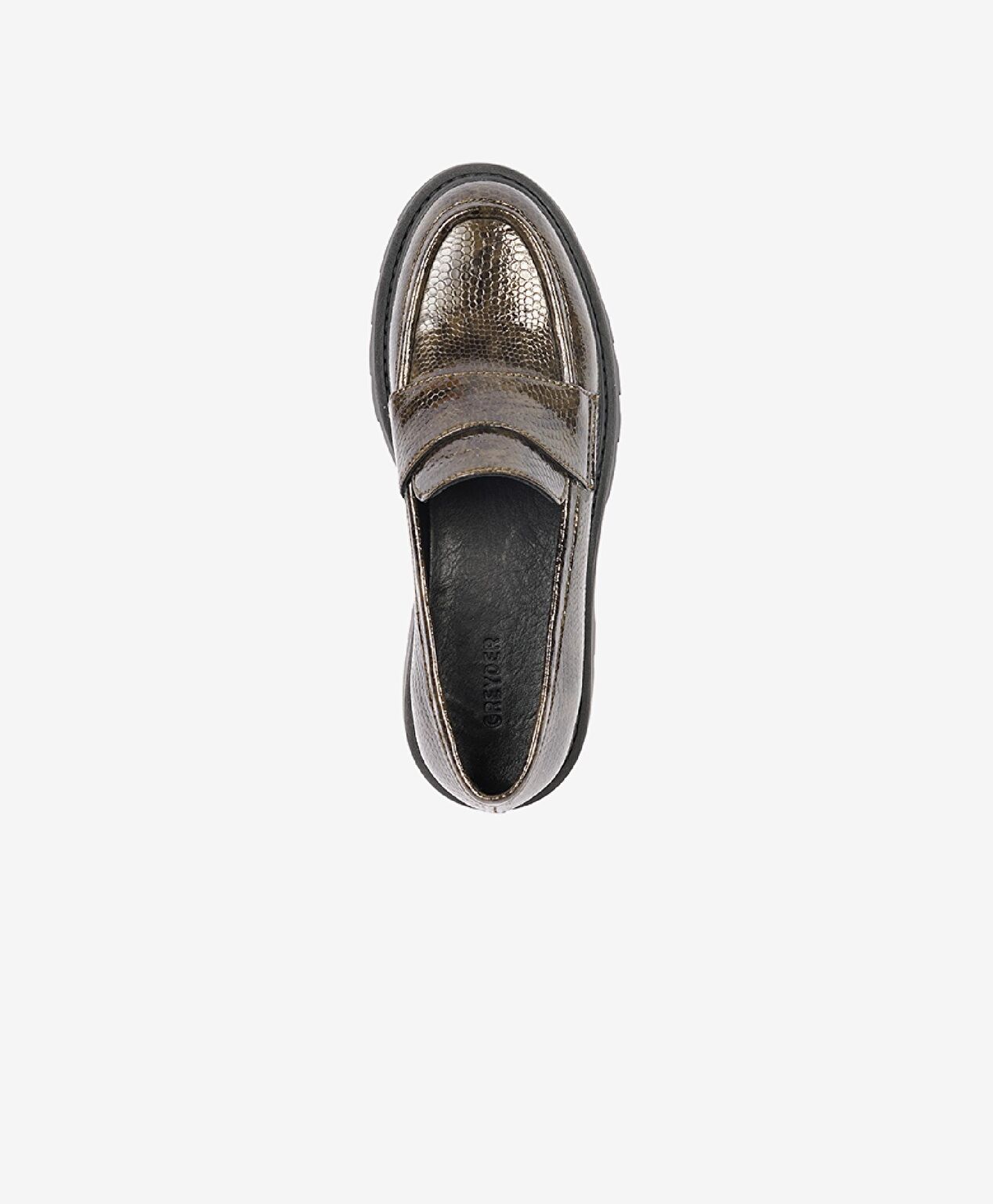 Kadın Siyah Hakiki Deri Memory Foam Taban Loafer Ayakkabı - 4