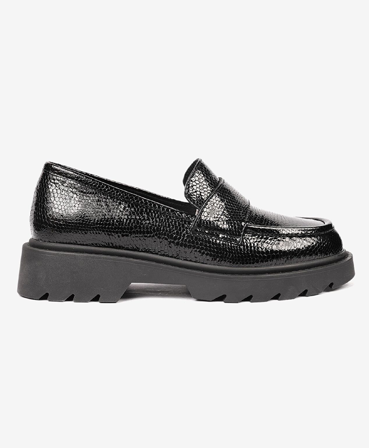 Kadın Siyah Hakiki Deri Memory Foam Taban Loafer Ayakkabı - 1