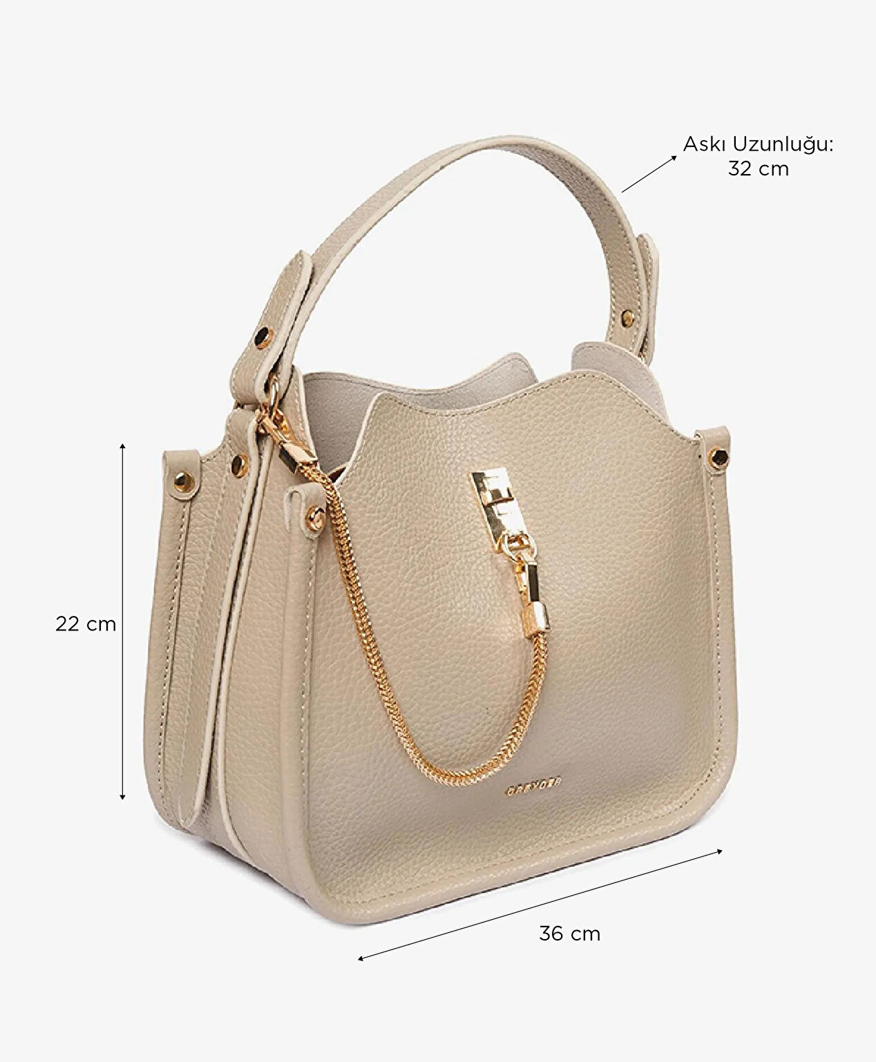 Kadın Vizon 3 Bölmeli Kol Çantası - 6