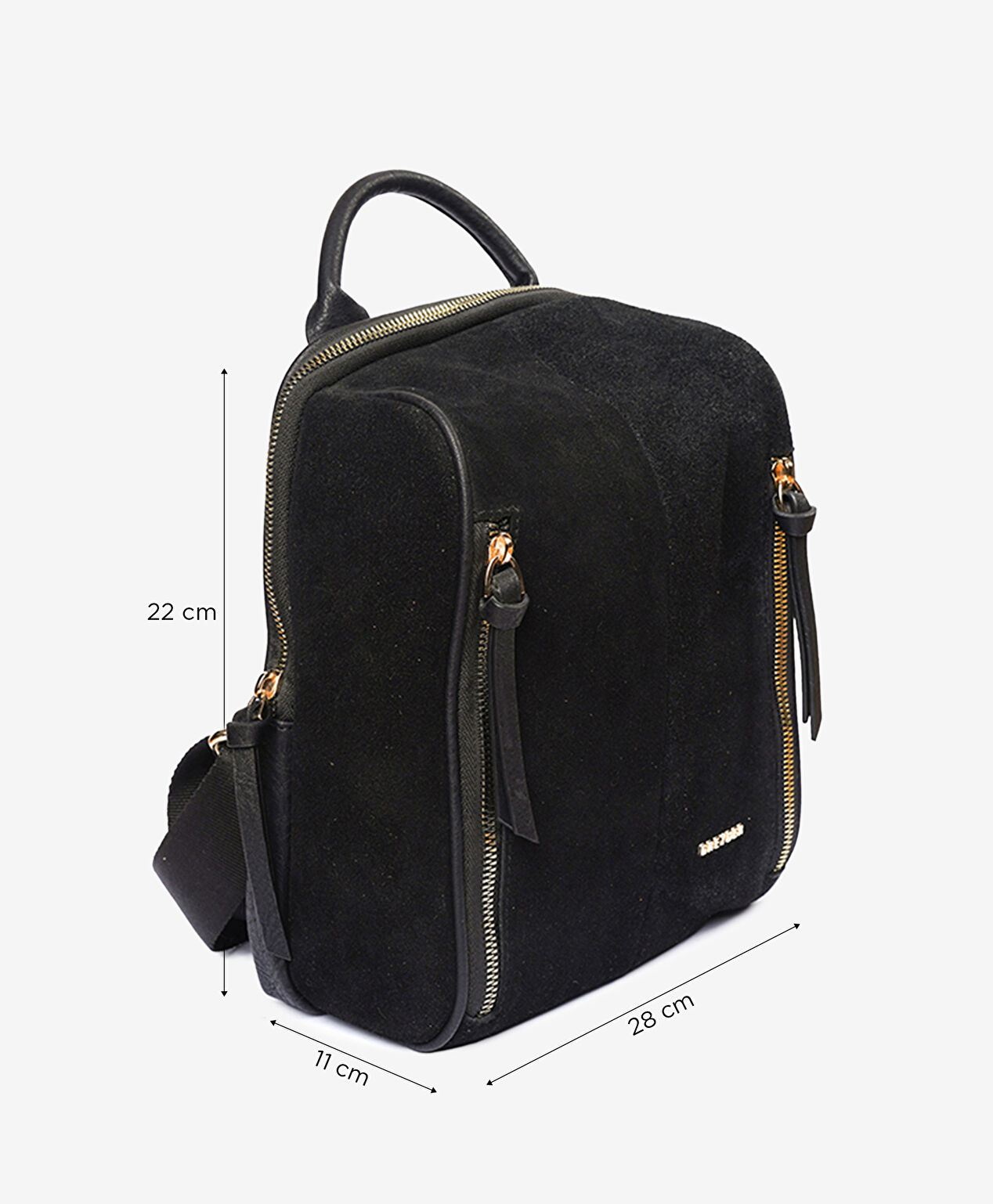 Kadın Siyah Tek Bölmeli Sırt Çantası - 6