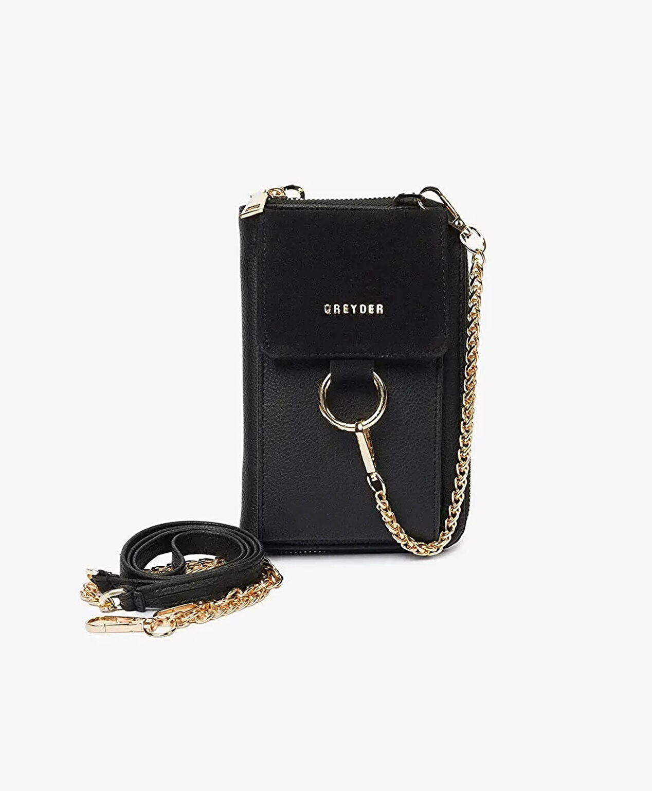 Kadın Siyah Mıknatıslı Çapraz Çanta - 1