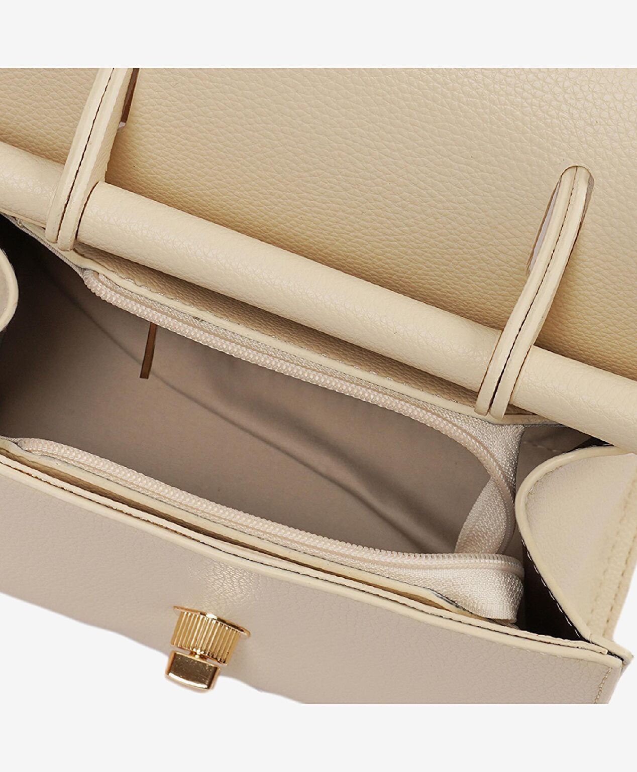 Kadın Ekru Tokalı Kol Çantası - 5