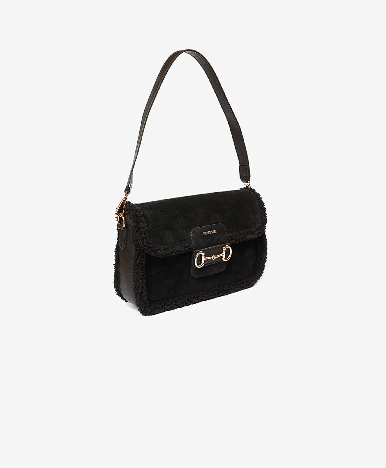 Kadın Siyah Mıknatıslı Omuz Çantası - 2