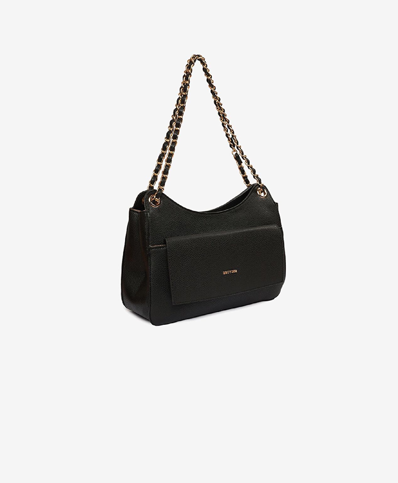 Kadın Siyah Tek Bölmeli Omuz Çantası - 2