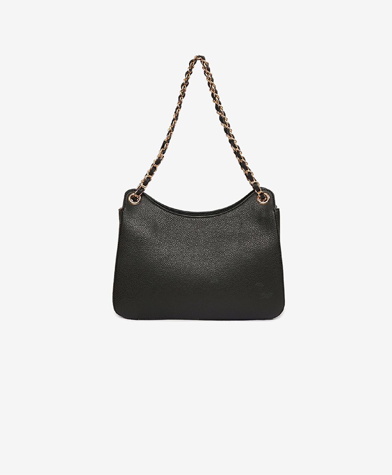 Kadın Siyah Tek Bölmeli Omuz Çantası - 4