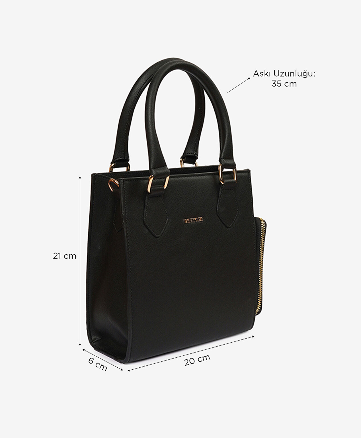 Kadın Krem Tek Bölmeli Kol Çantası - 6