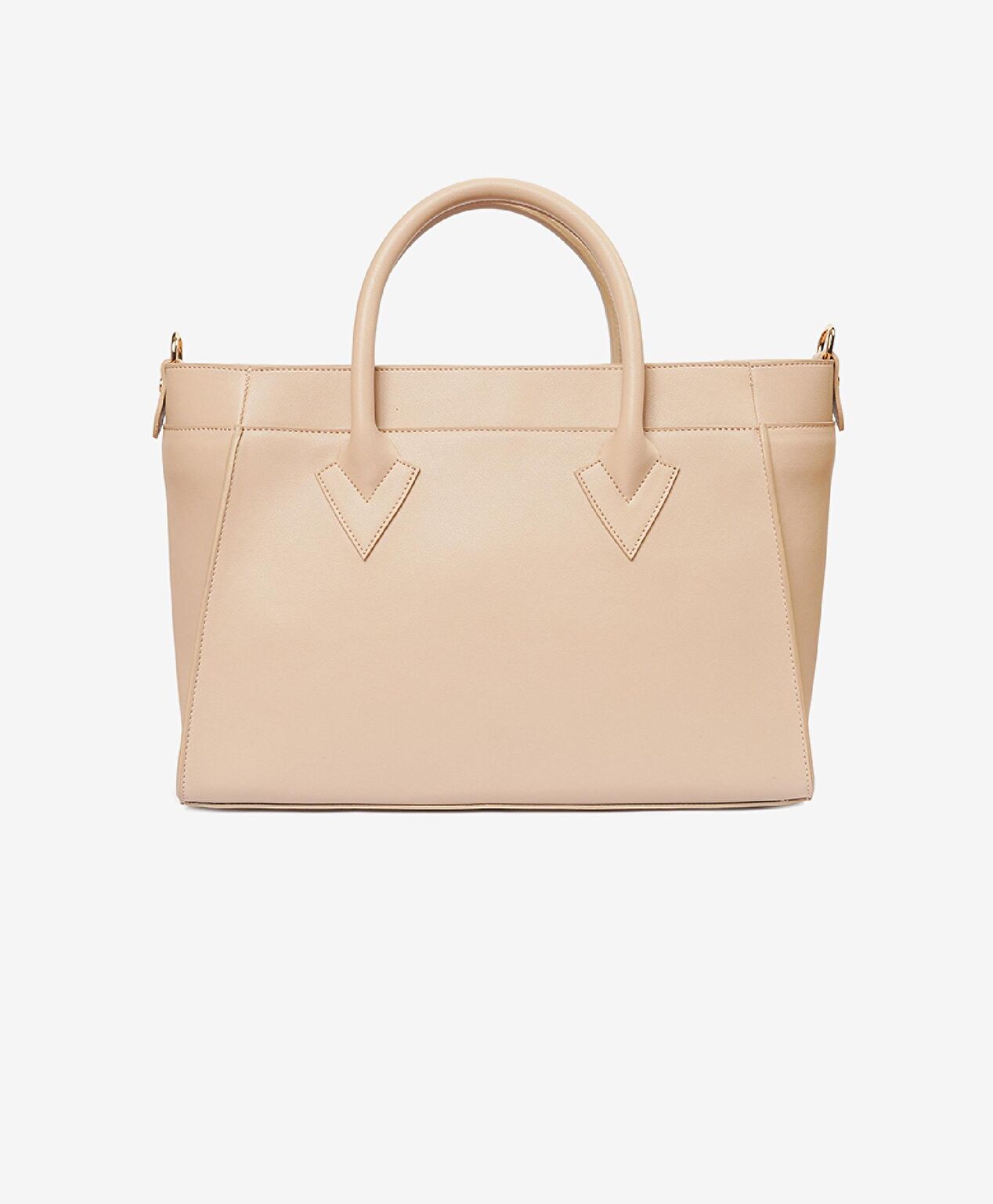 Kadın Krem Tek Bölmeli Kol Çantası - 4