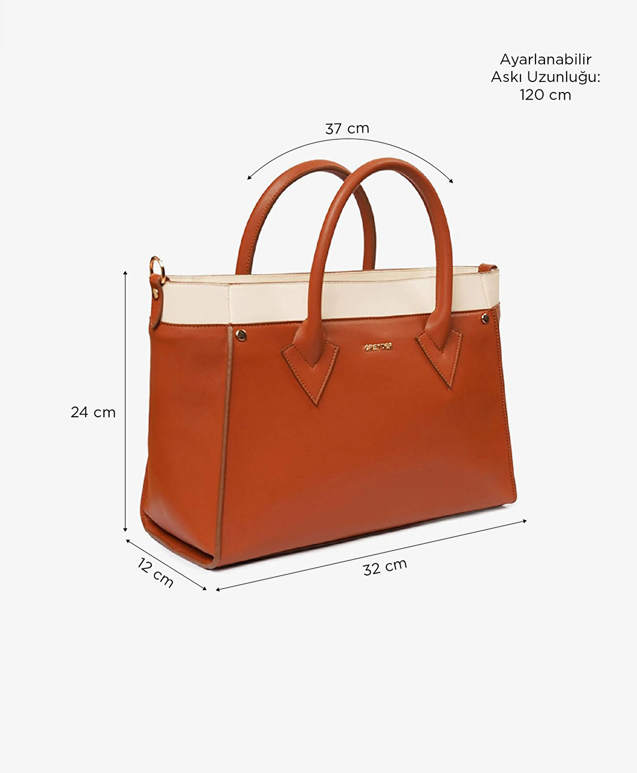 Kadın Taba Tek Bölmeli Kol Çantası - 6