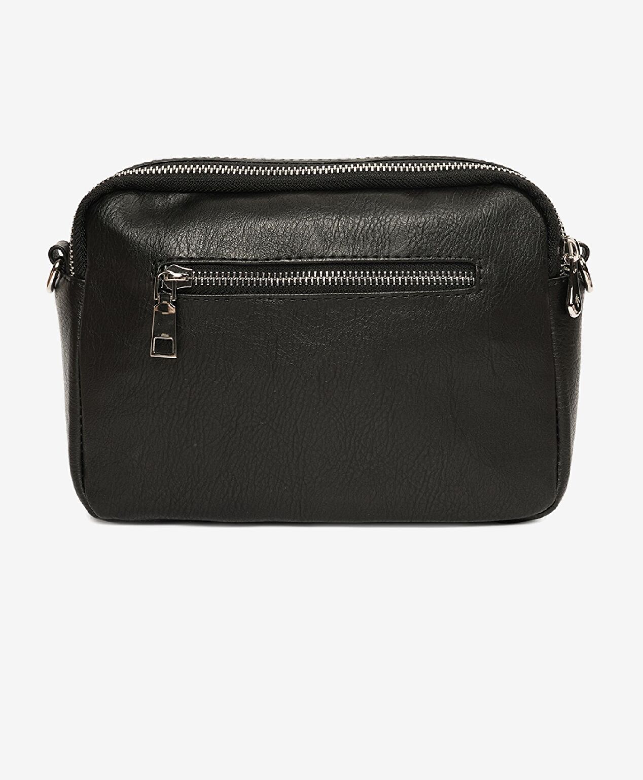 Kadın Siyah İki Bölmeli Omuz Çantası - 4