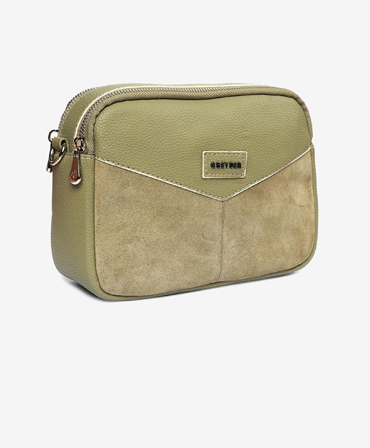 Kadın Yeşil İki Bölmeli Omuz Çantası - 2