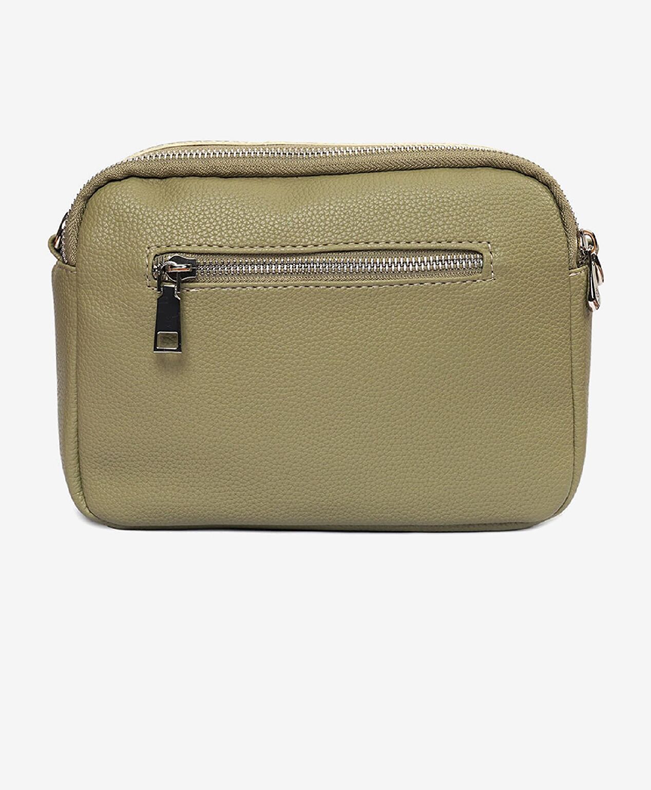 Kadın Yeşil İki Bölmeli Omuz Çantası - 4