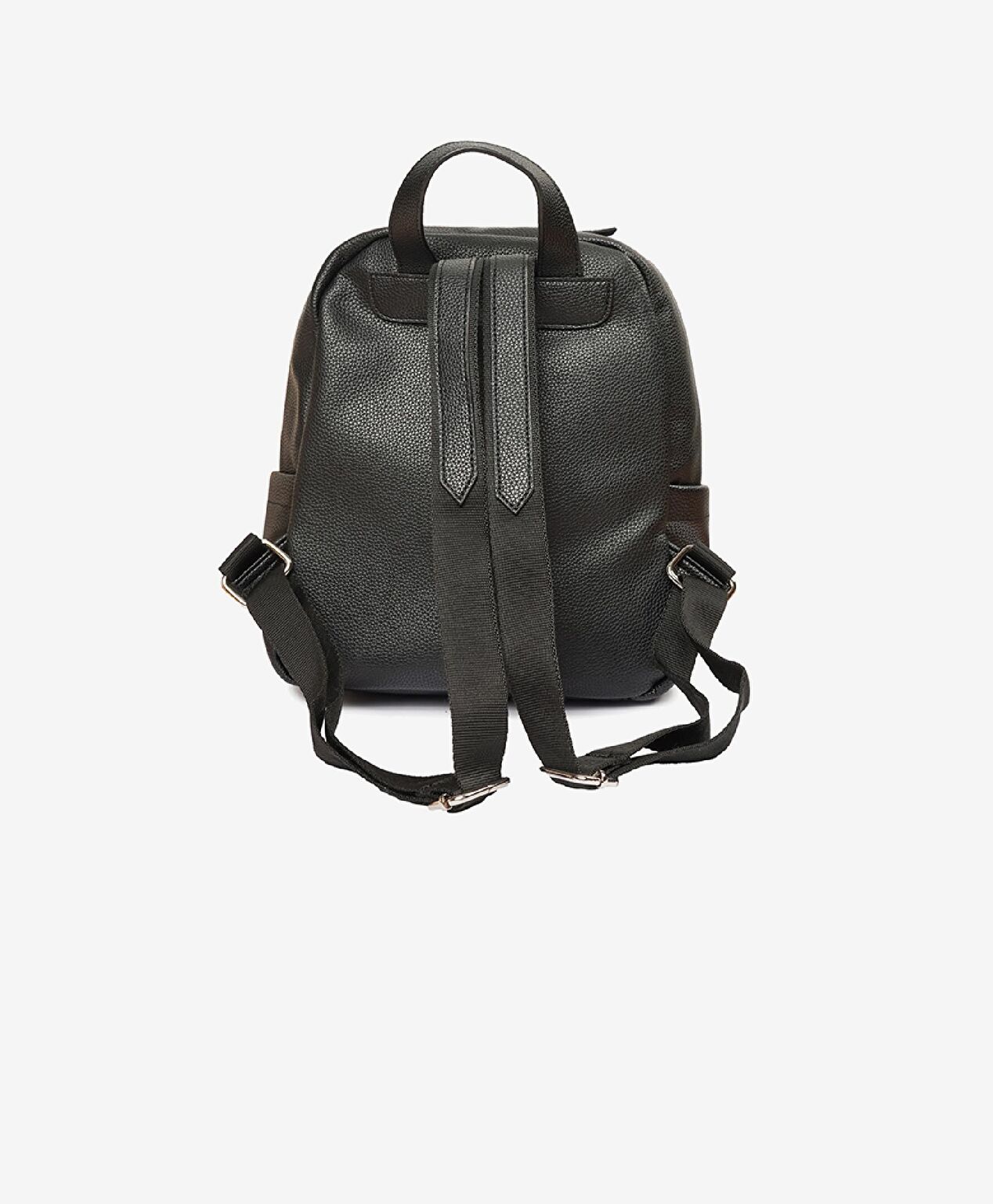 Kadın Siyah Tek Bölmeli Sırt Çantası - 4