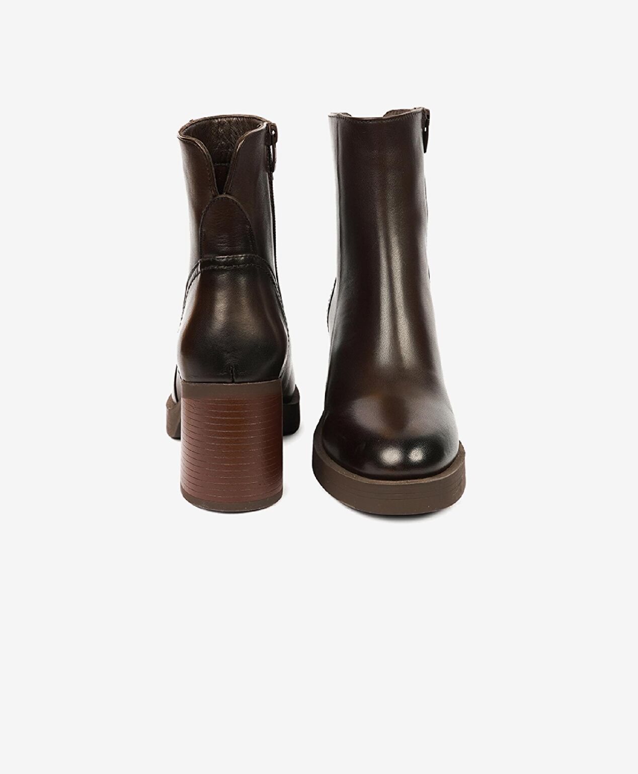 Kadın Kahverengi Hakiki Deri Topuklu Bot - 7