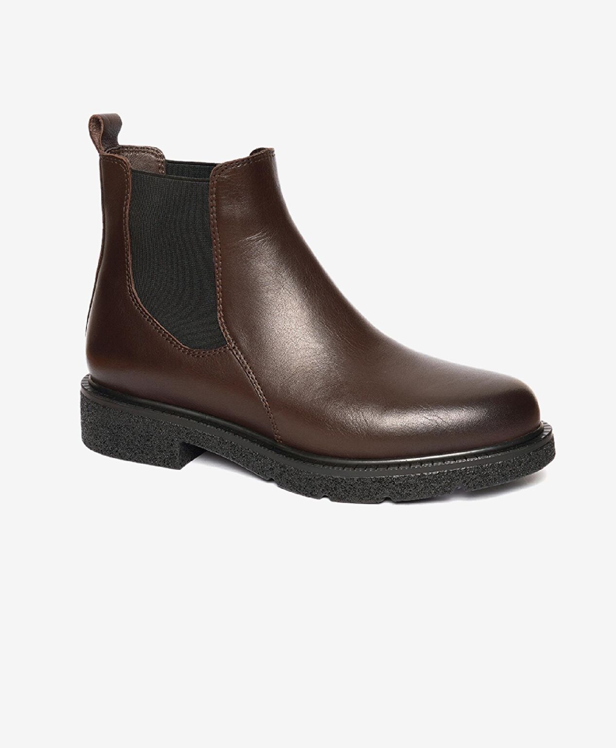 Kadın Kahverengi Hakiki Deri Memory Foam Taban Chelsea Bot - 2