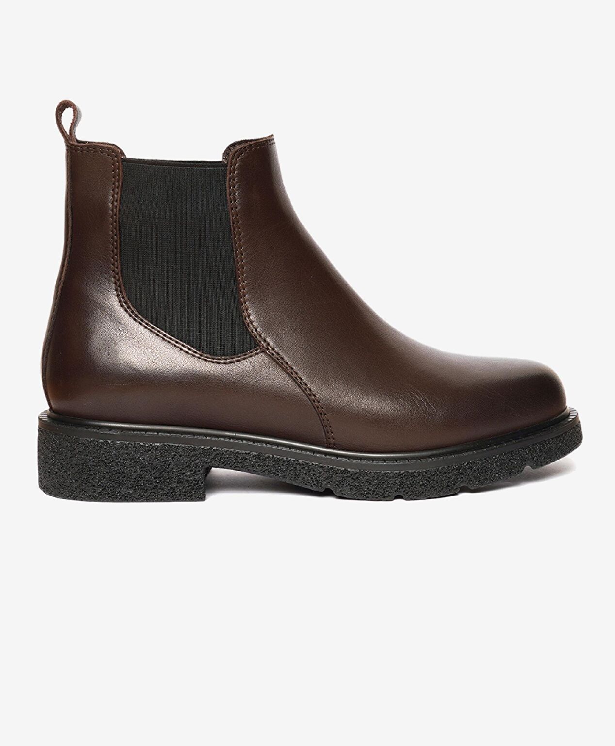 Kadın Kahverengi Hakiki Deri Memory Foam Taban Chelsea Bot - 1