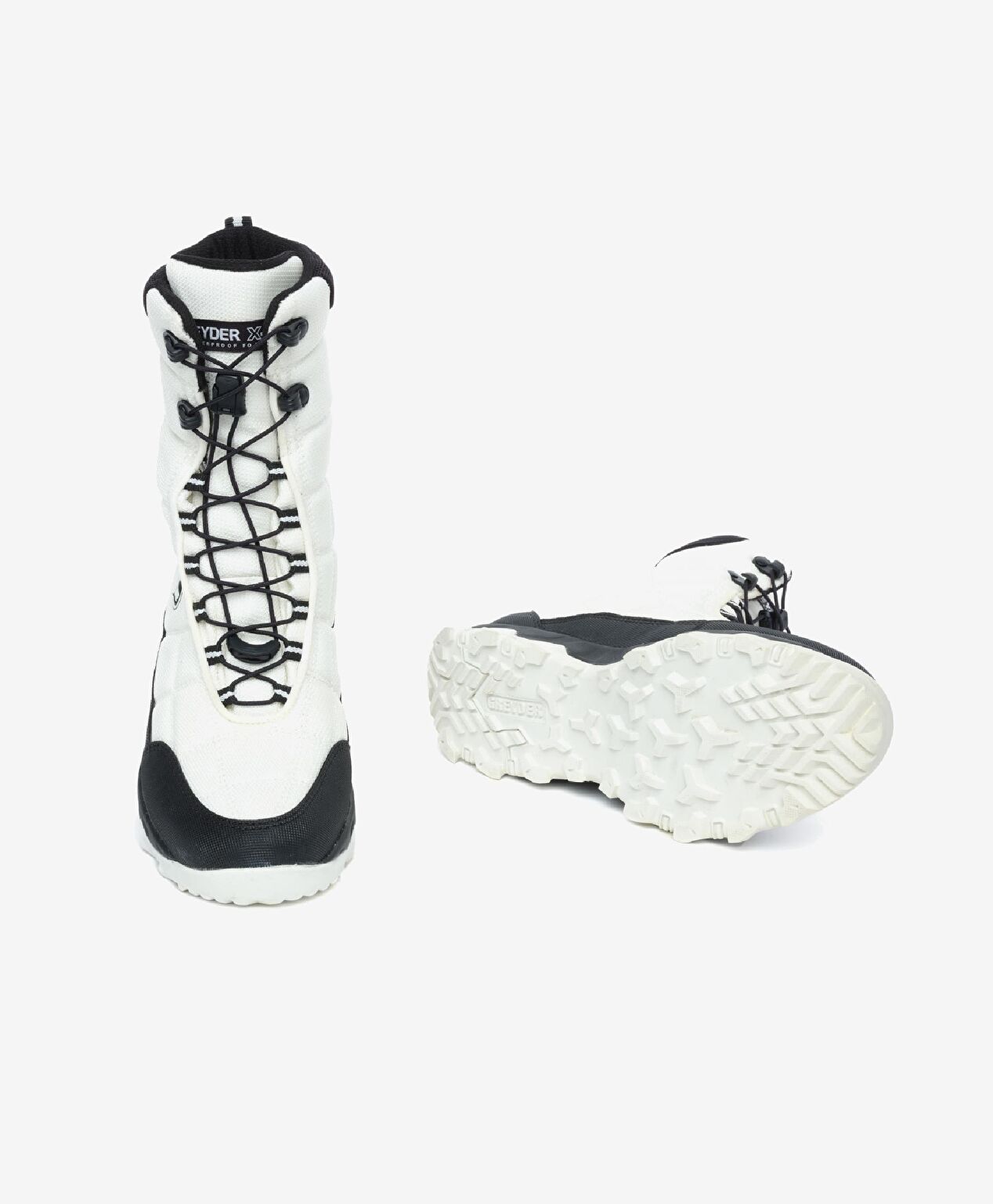 Beyaz Siyah Su Geçirmez Kar Botu - 7