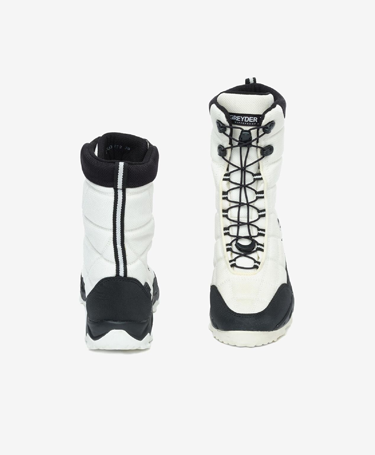 Beyaz Siyah Su Geçirmez Kar Botu - 8