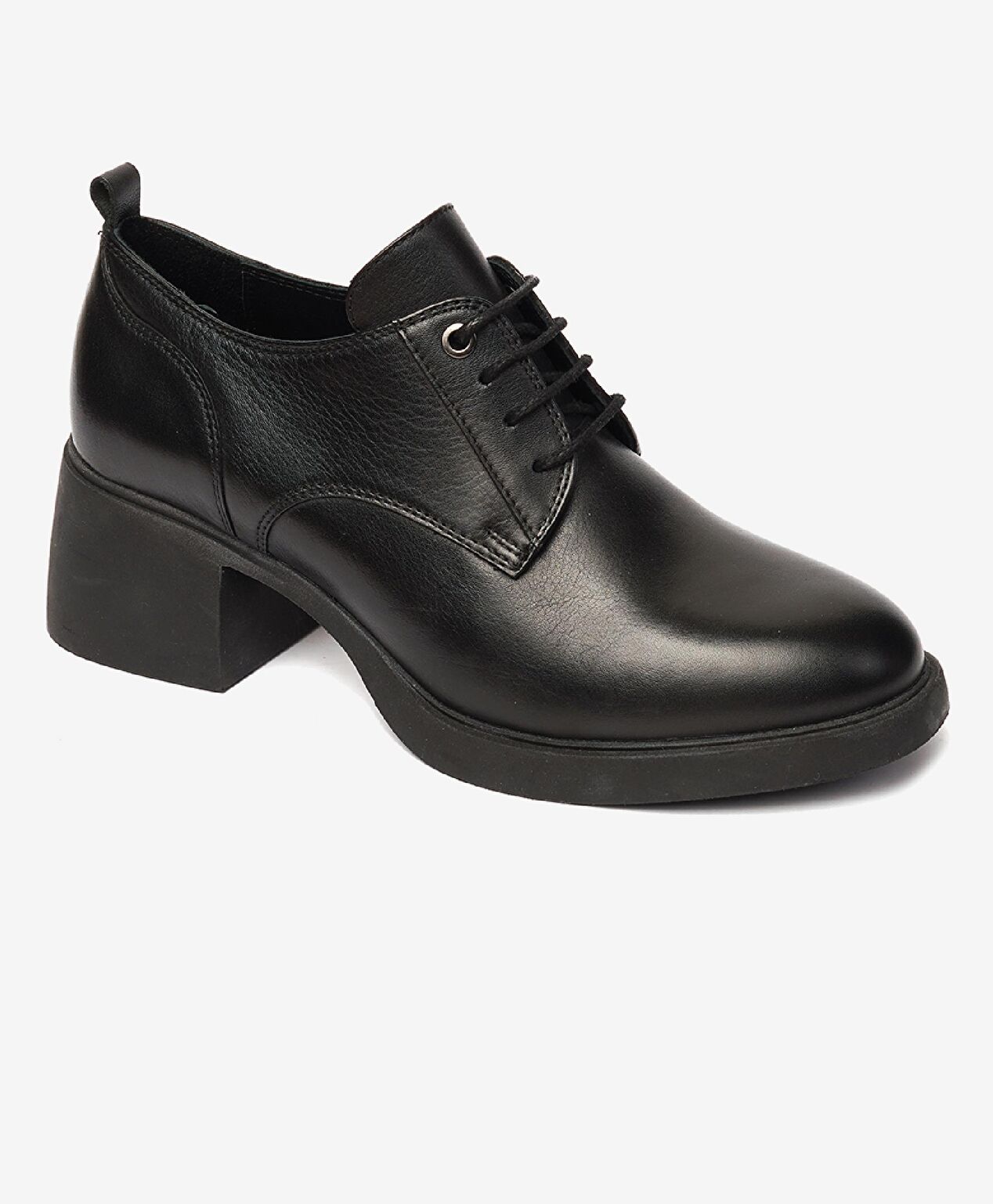Kadın Siyah Hakiki Deri Oxford Ayakkabı - 2