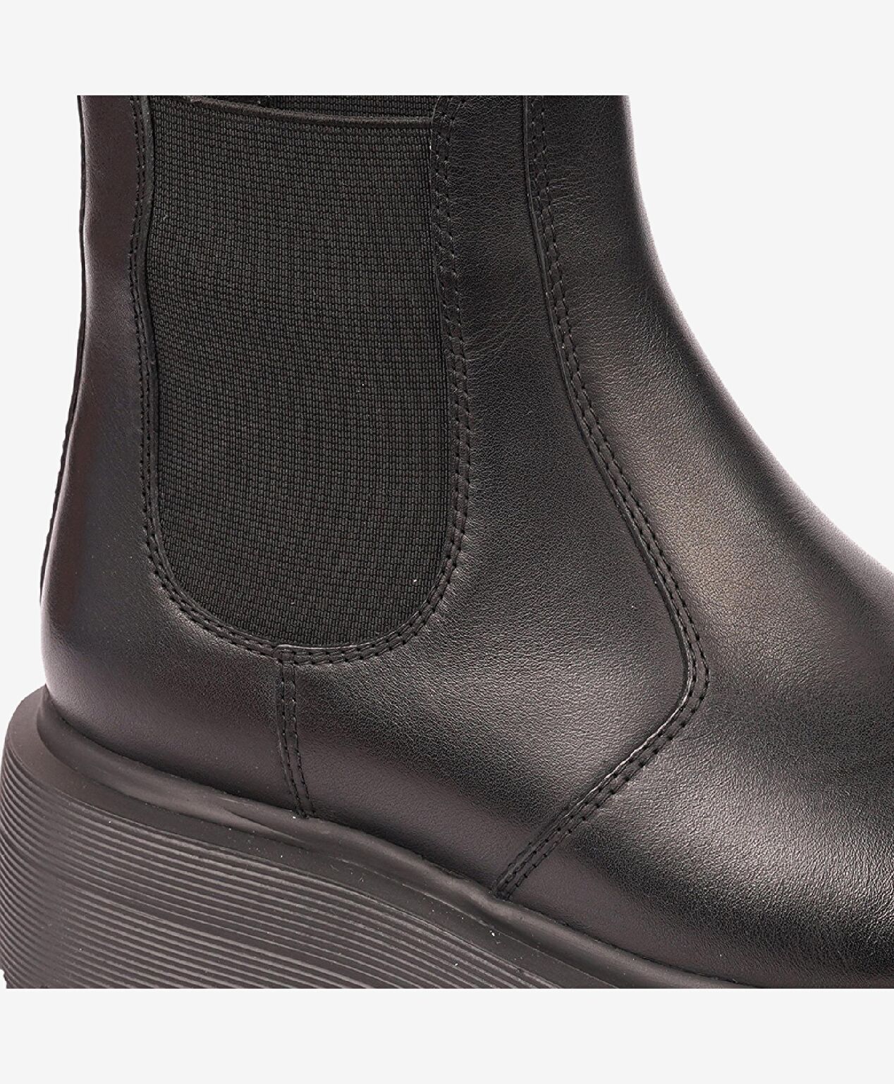 Kadın Siyah Hakiki Deri Memory Foam Taban Chelsea Bot - 5