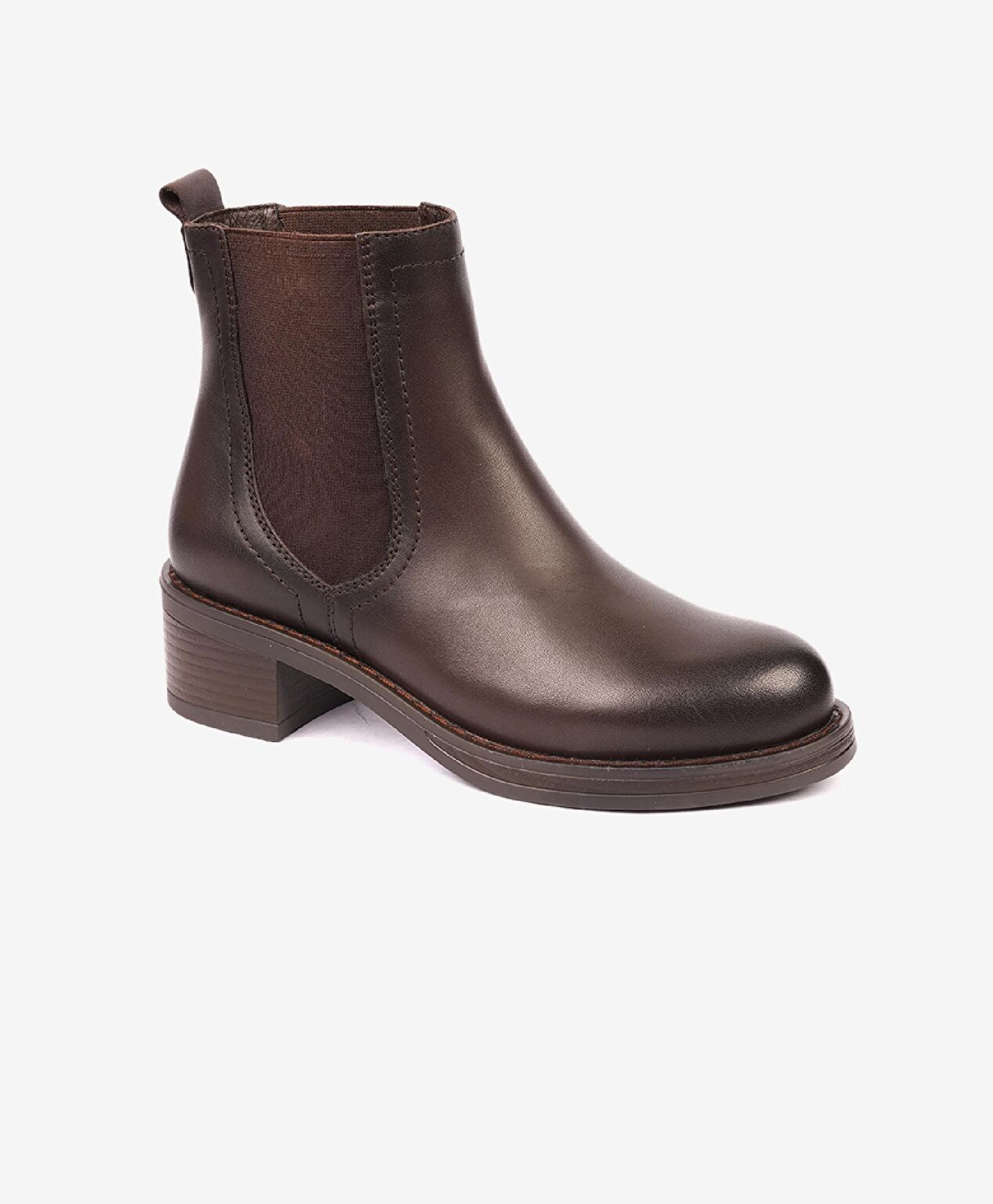 Kadın Kahverengi Hakiki Deri Memory Foam Taban Chelsea Bot - 2