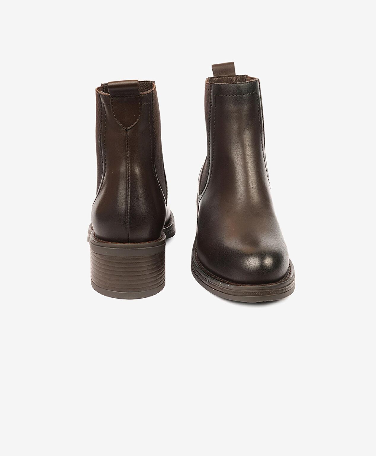 Kadın Kahverengi Hakiki Deri Memory Foam Taban Chelsea Bot - 7