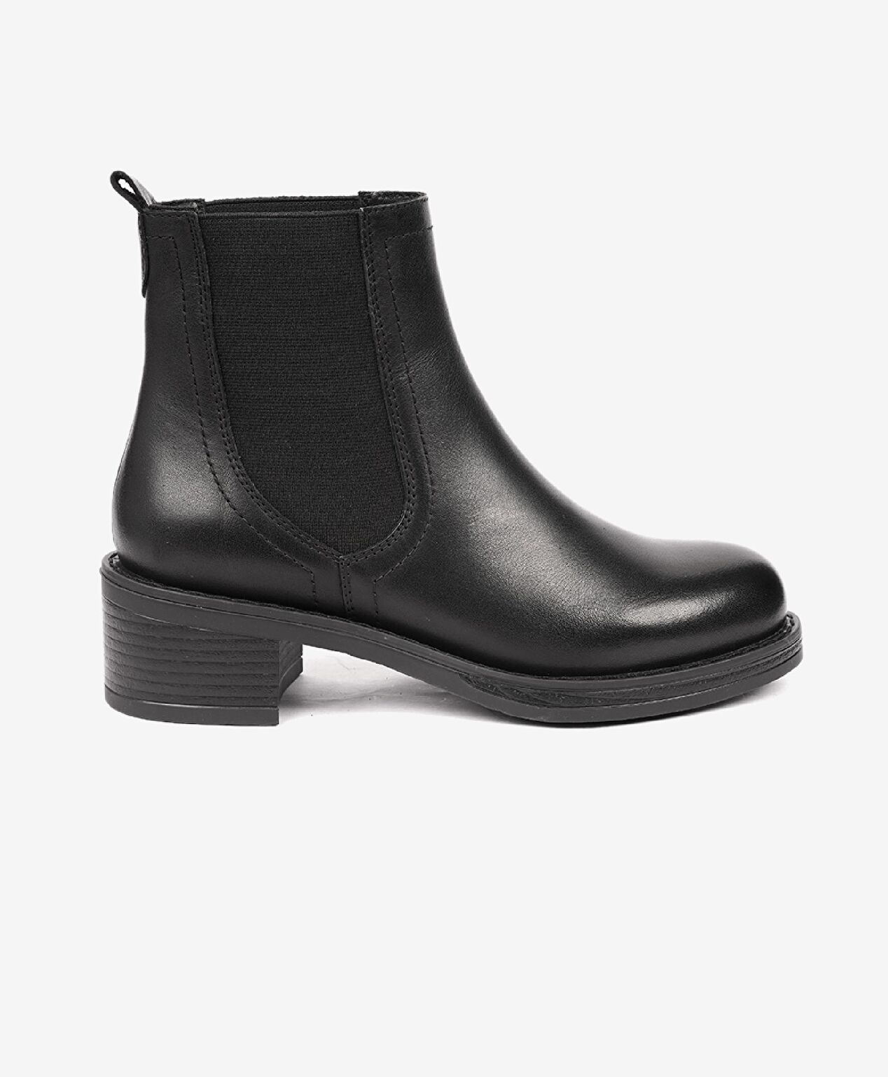 Kadın Siyah Hakiki Deri Memory Foam Taban Chelsea Bot - 1
