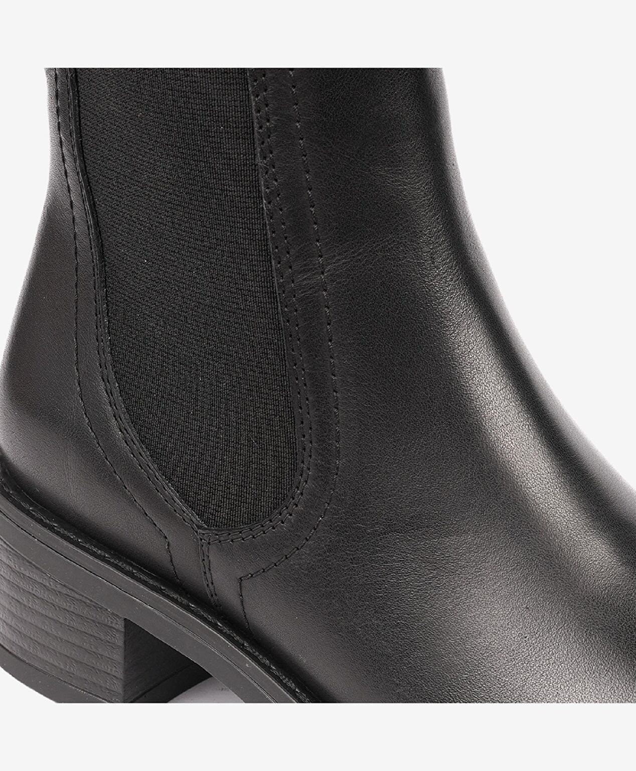 Kadın Siyah Hakiki Deri Memory Foam Taban Chelsea Bot - 5