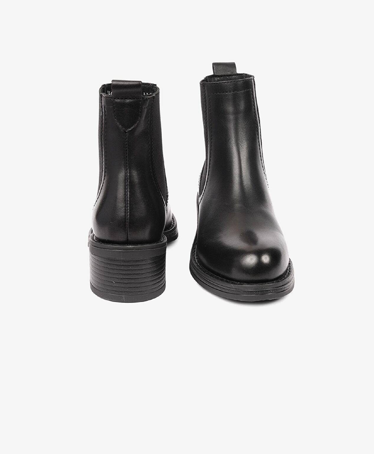 Kadın Siyah Hakiki Deri Memory Foam Taban Chelsea Bot - 7