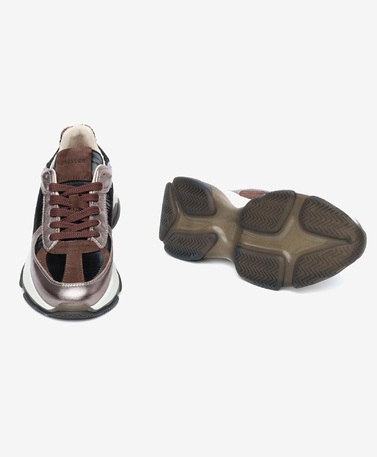 Kadın Bronz Hakiki Deri Spor Ayakkabı - 6