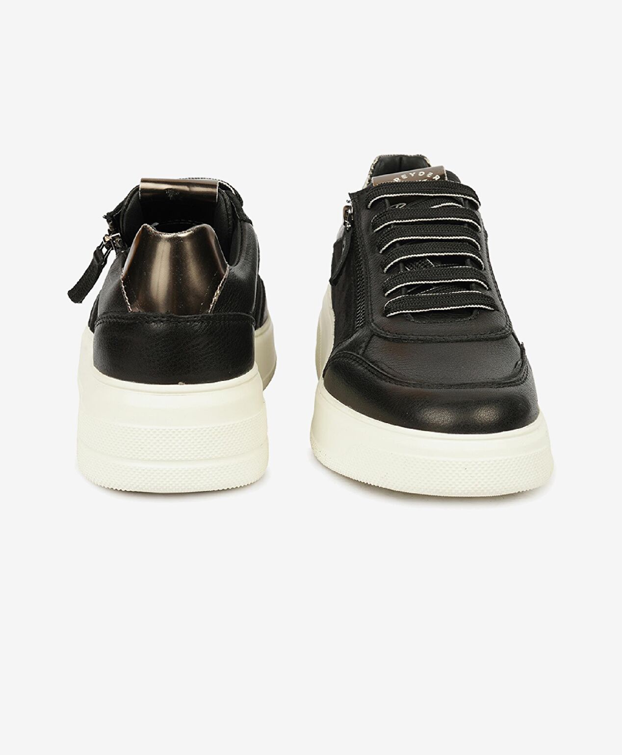 Kadın Siyah Hakiki Deri Memory Foam Taban Spor Ayakkabı - 7