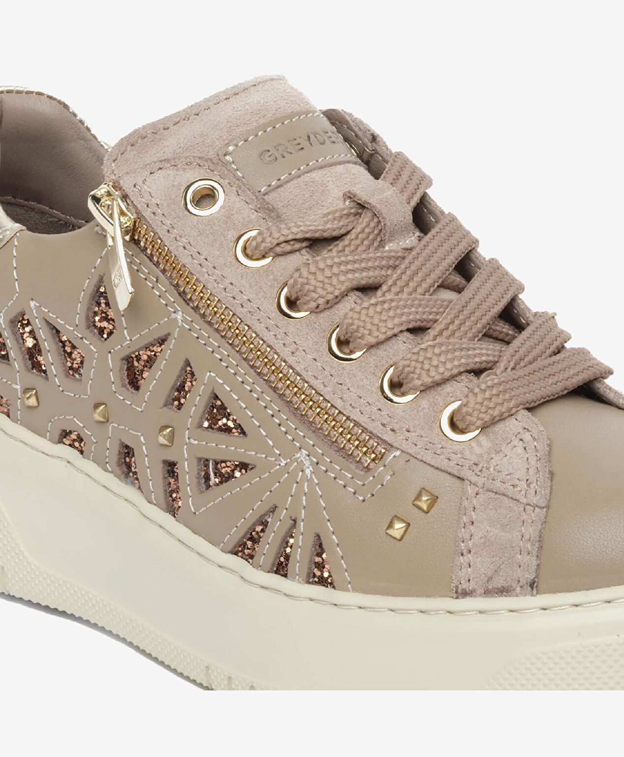 Kadın Vizon Hakiki Deri Memory Foam Taban  Spor Ayakkabı - 5