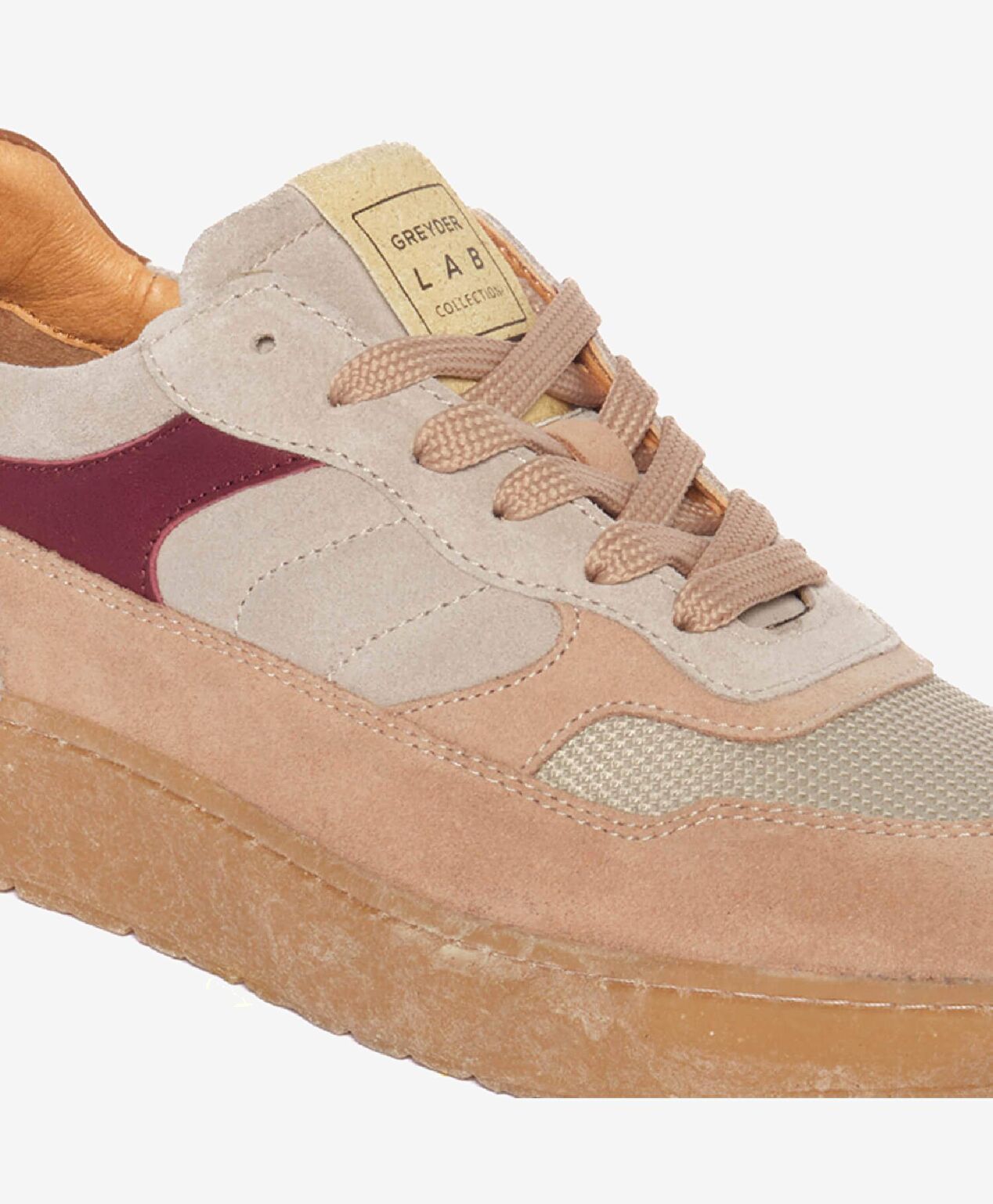 Greyder LAB Kadın Bej Bordo Spor Ayakkabı - 5